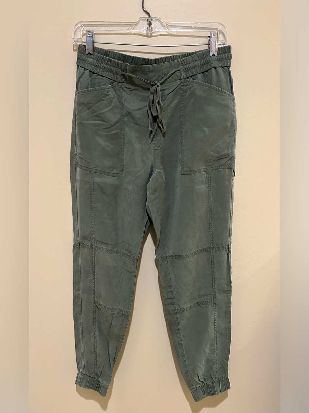 Banana Republic Women’s Olive Green Linen Like Jogger Pants Drawstring Size XS